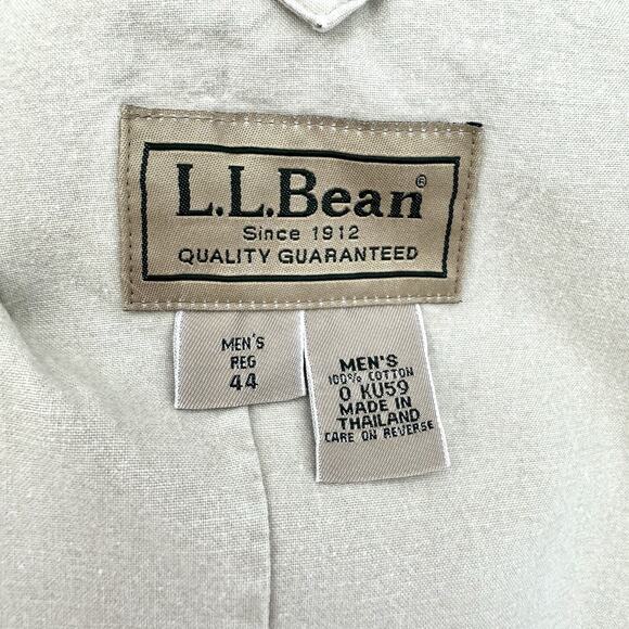 LL Bean Blazer Mens 40 Regular Sport Coat Jacket Casual Outdoors Unstructured - Picture 4 of 10